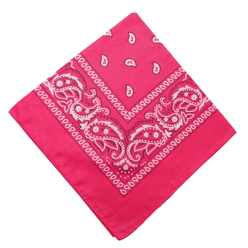 Hip Hop Women Bandana Scarf Girls Kids Punk Square Bandanas Headwear Fashion Bohemian Head Scarf Headbands Hair Accessories 2024