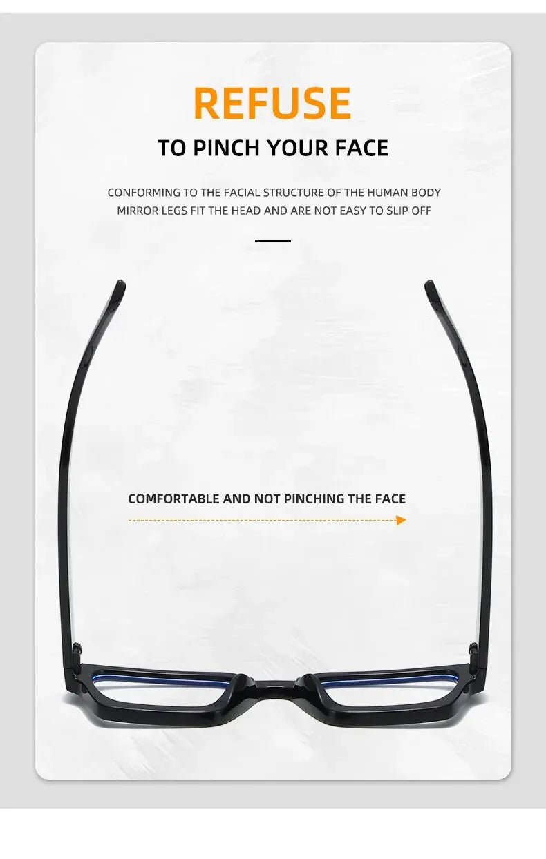 Texture Thick Edge Square Frame Decoration Street Wear Flat Mirror European And American Anti-blue Glasses