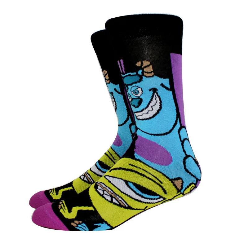 Hot Fashion Anime Women Socks Long Socks Knee-High Couples Cosplay Sock Personality Hip Hop Harajuku Men Funny Sock Size 36-44