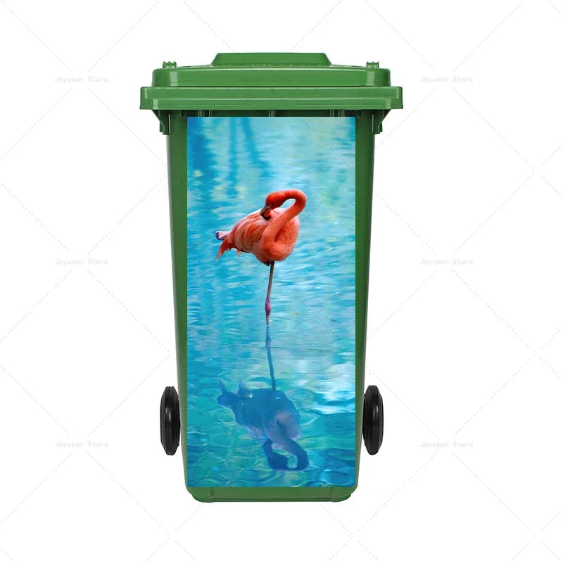 Art Graffiti Trash Can Sticker Kitchen Trash Can Waterproof Decoration Sticker Design Wallpaper Poster Cabinet Closet Stickers