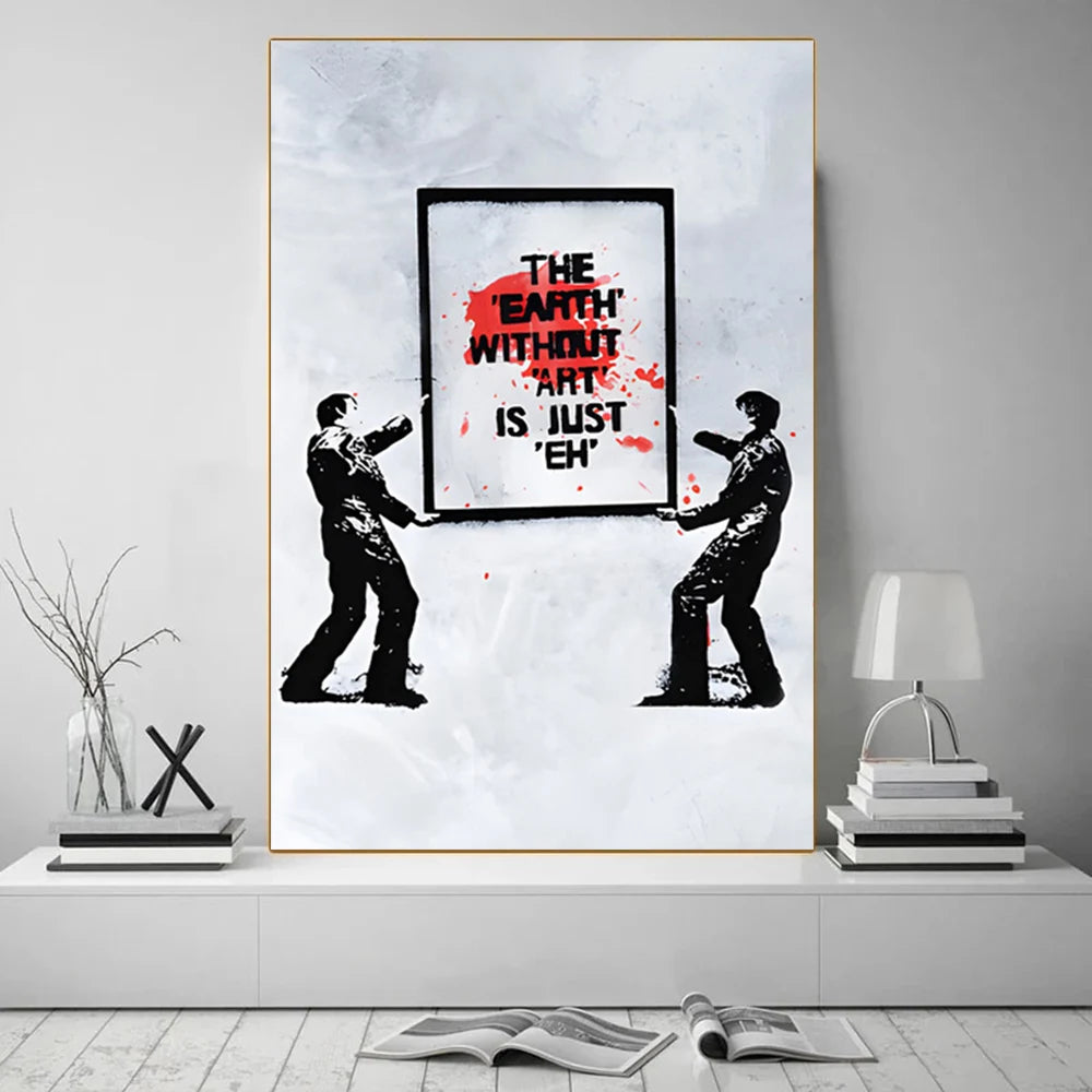 Street Graffiti Abstract Art Wall Posters Girl With Balloon Modern Home Room Decor Canvas Painting Mural Pictures Prints Artwork