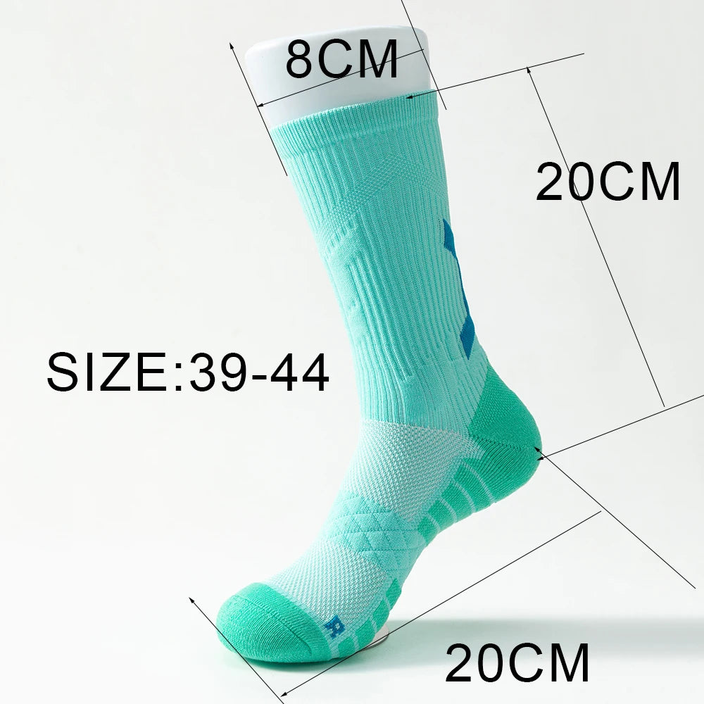 1/3pair professional basketball socks Men marathon compression running sport socks thick towel socks skateboarding socks for man