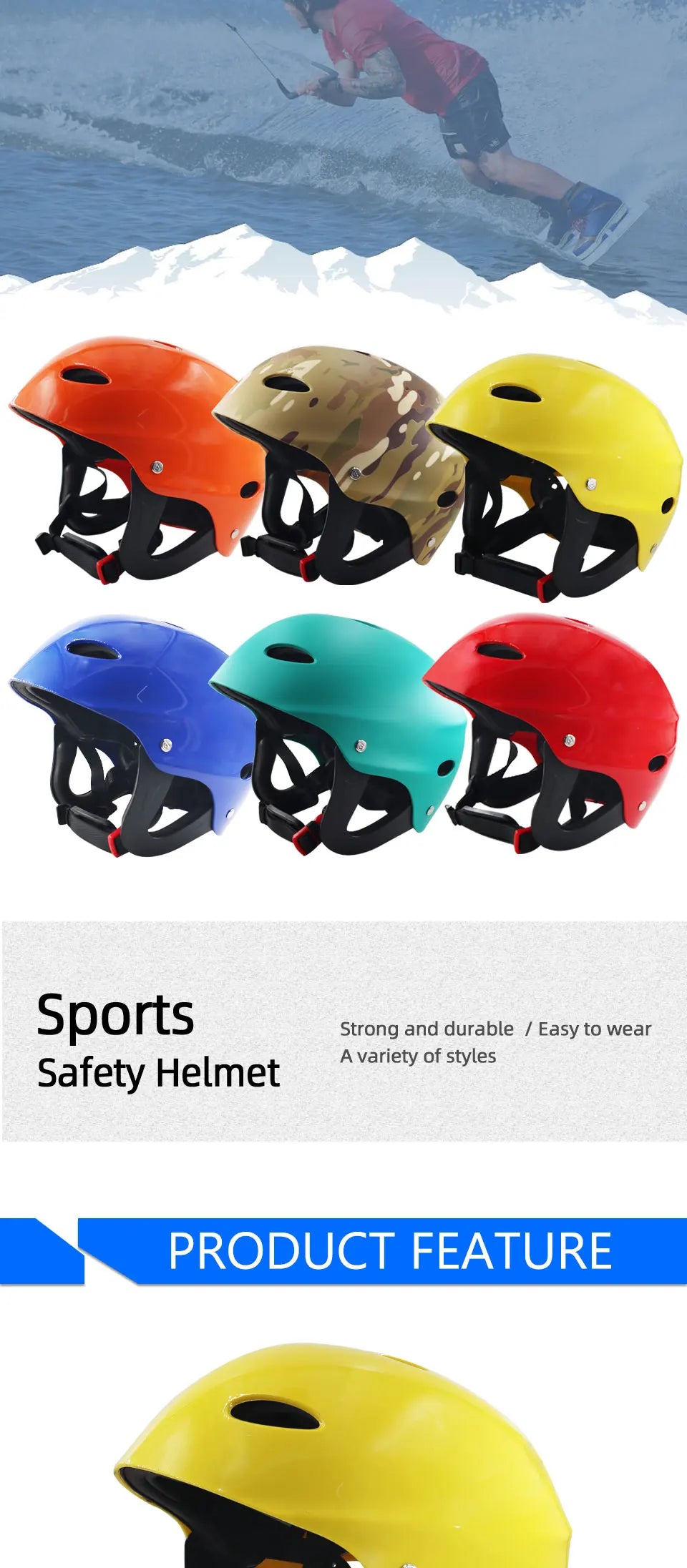 15 Color Certification Water Sport Helmet Kayak Rafting Skateboard Water Sailing Wading surfing Sporting Drifting helmet