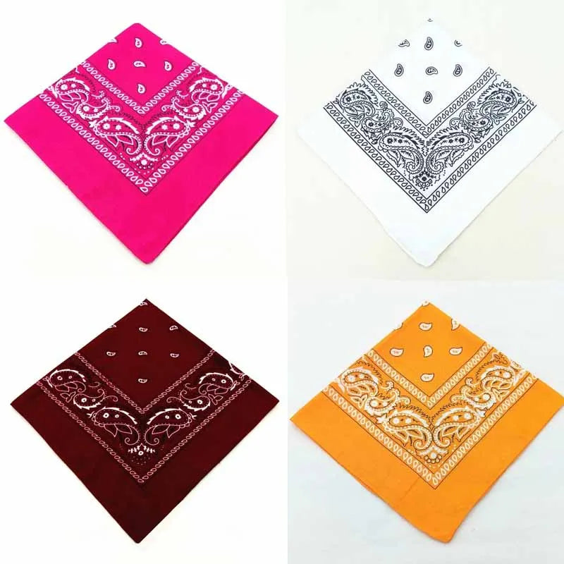 Fashion Hip Hop  Bandana Square Scarf Cowboy Cashew Black Red Paisley Headband Print For Women/Men/Boys/Girls