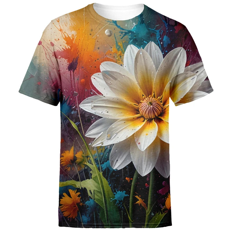 Hip Hop Graffiti Street Men's T Shirt 3D Print Cool Graphic Crew Neck Short Sleeve T Shirts Personality Fashion Cool Tee Top