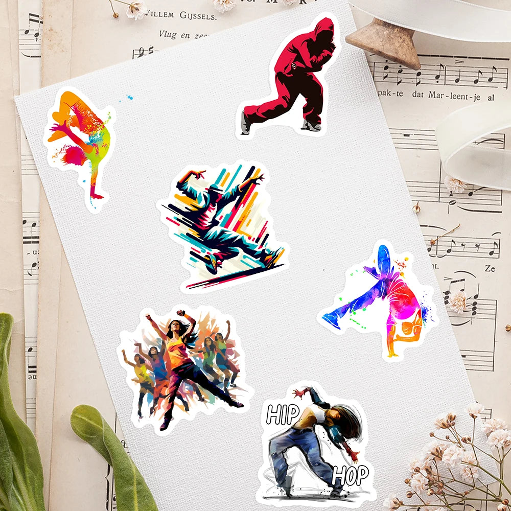 Hip Hop Street Dance Dancer Stickers DIY Toys Decal  for Scrapbook Decorative Laptop Phone Luggage Graffiti Bottles Waterproof