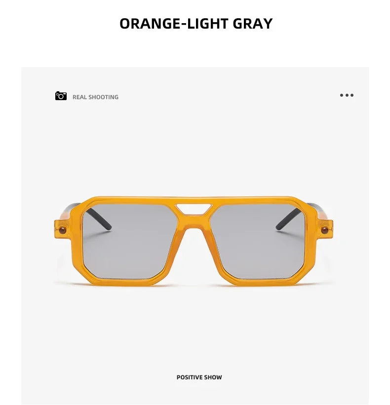 Trendy Design Double Bridge Sunglasses Women's Fashion Leopard Sun Glasses Popular Street Wear Shades Men's Shades UV400 Eyewear