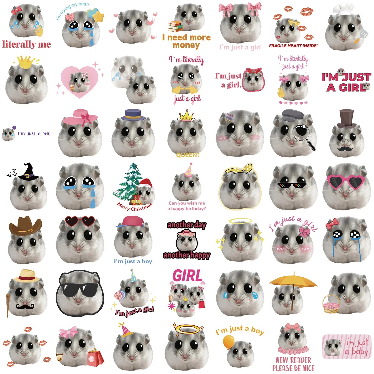 50PCS Funny Meme Graffiti Stickers Flakes For Cars Motorcycles Furniture Luggage Skateboards Lable