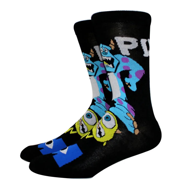 Hot Fashion Anime Women Socks Long Socks Knee-High Couples Cosplay Sock Personality Hip Hop Harajuku Men Funny Sock Size 36-44