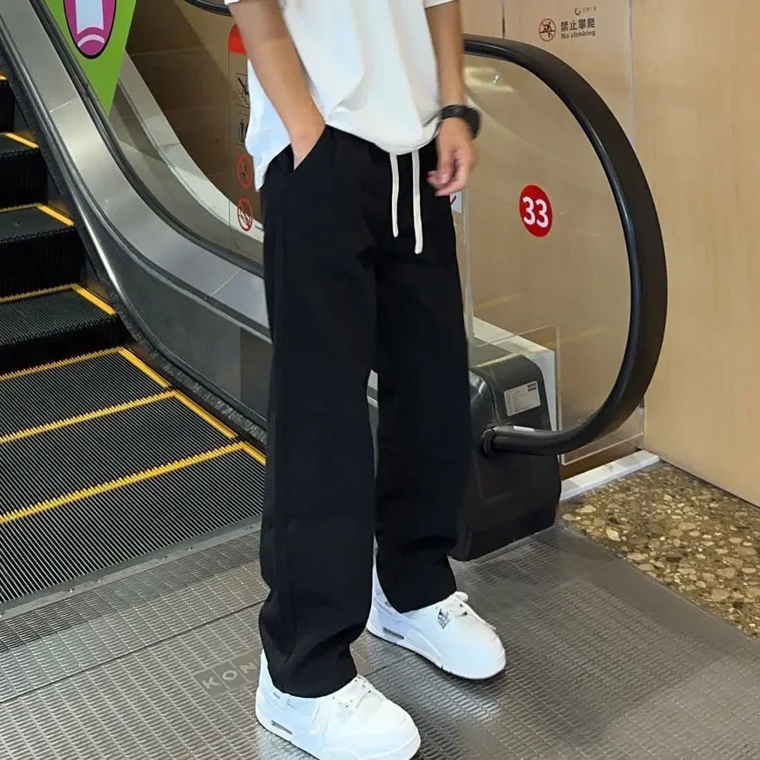 Street Elastic Jeans Men Denim Cargo Pants Wash Solid Color Multi Pockets Casual Mid Waist Trousers Slim Fit Daily Wear Joggers