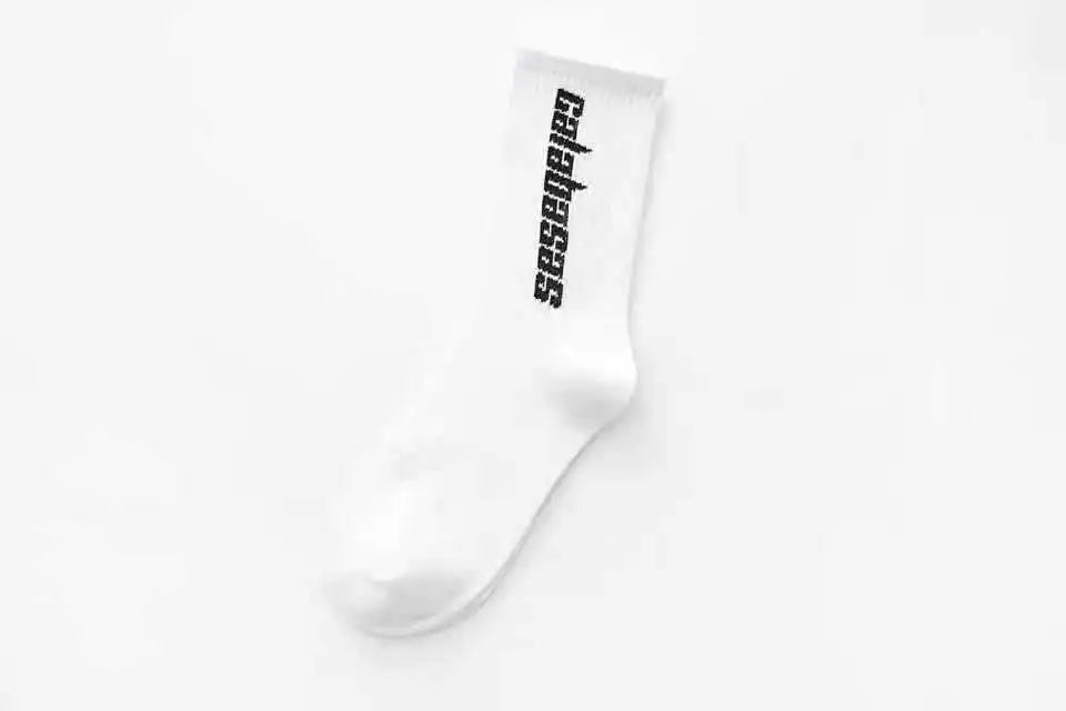 Streetwear Skateboard Harajuku CPFM Kanye West Socks Letter Coconut 350 Calabasas Rap Basketball Hip Hop Fashion Cotton Socks