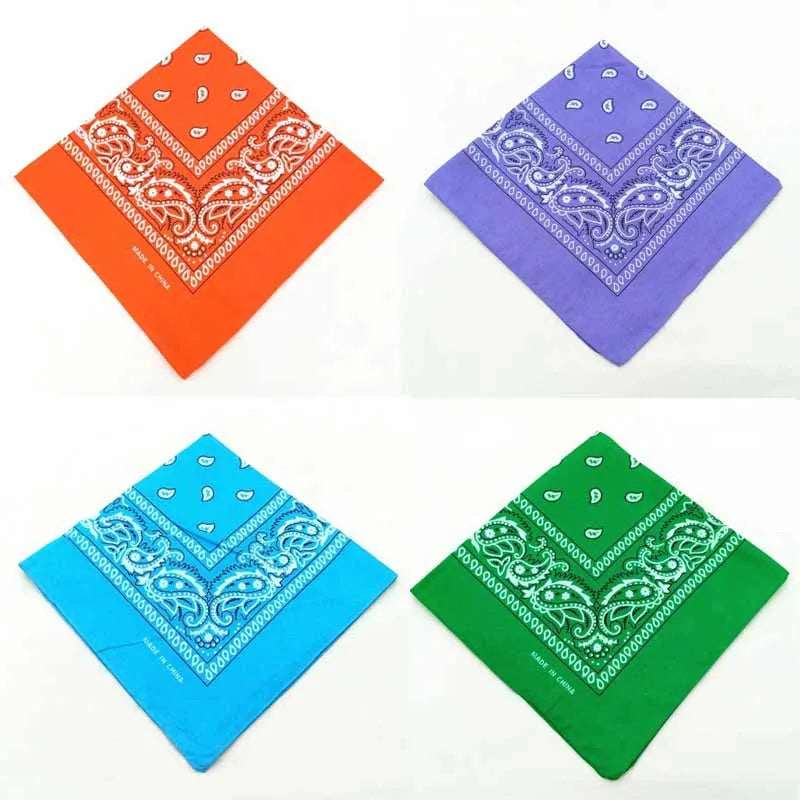 Fashion Hip Hop  Bandana Square Scarf Cowboy Cashew Black Red Paisley Headband Print For Women/Men/Boys/Girls
