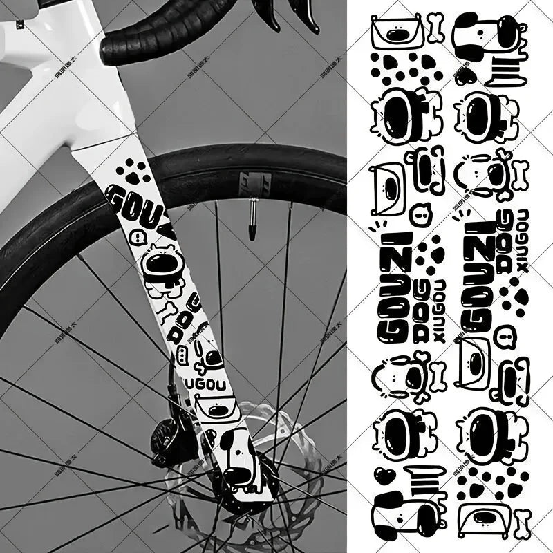Graffiti - Style Bike Sticker Pack,Cool Cartoon & Symbol Decals for Bicycle Frames, Laptops,Perfect for Personalizing Your Items