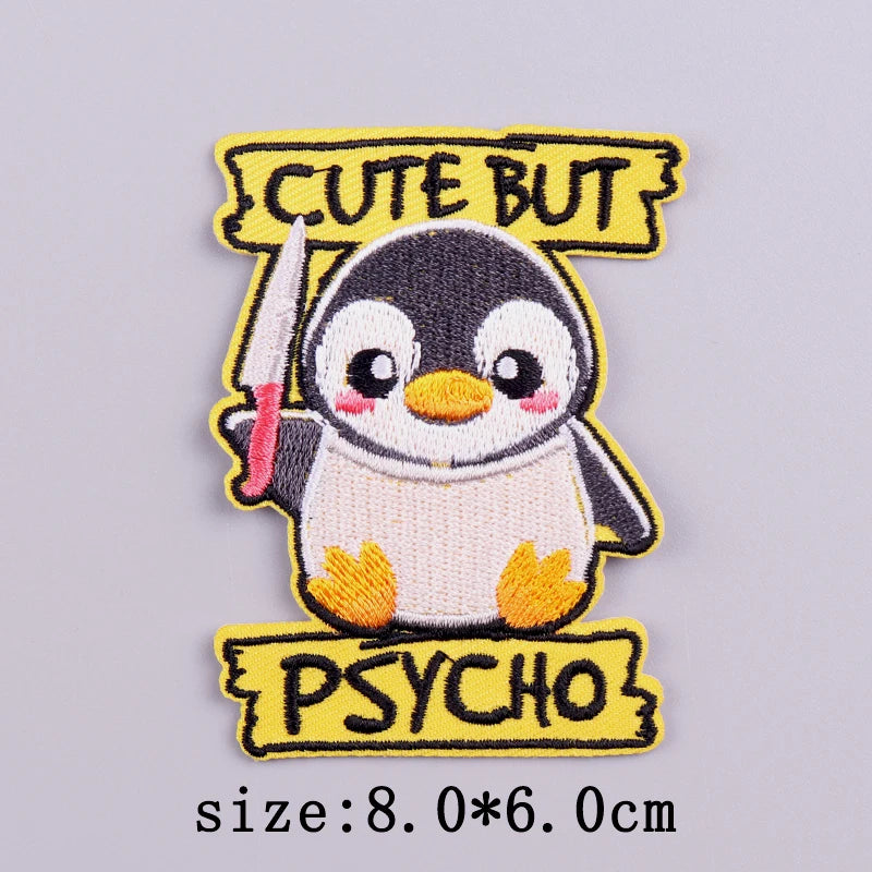 Little Yellow Duck Embroidery Patches For Clothing Hip Hop Animal Patch Iron On Patches On Clothes Fusible Patch Stickers Badges