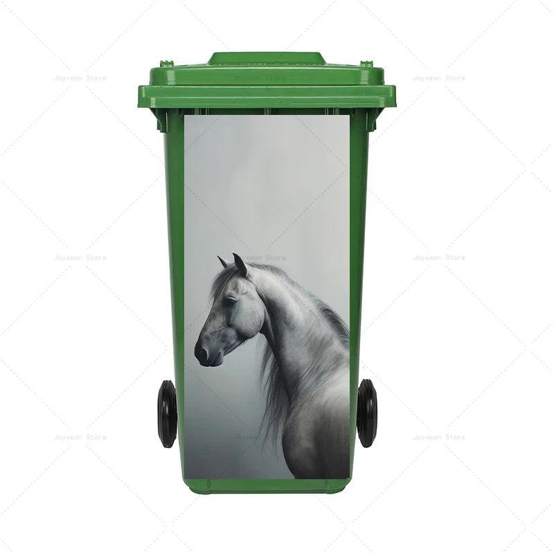 Art Graffiti Trash Can Sticker Kitchen Trash Can Waterproof Decoration Sticker Design Wallpaper Poster Cabinet Closet Stickers