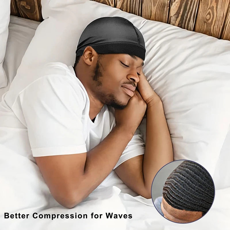 New Thick Silky Breathable Dome Elastic Mesh Wig Cap For Men Women Breathable Knit Street Style Cap Silky Wave Cap