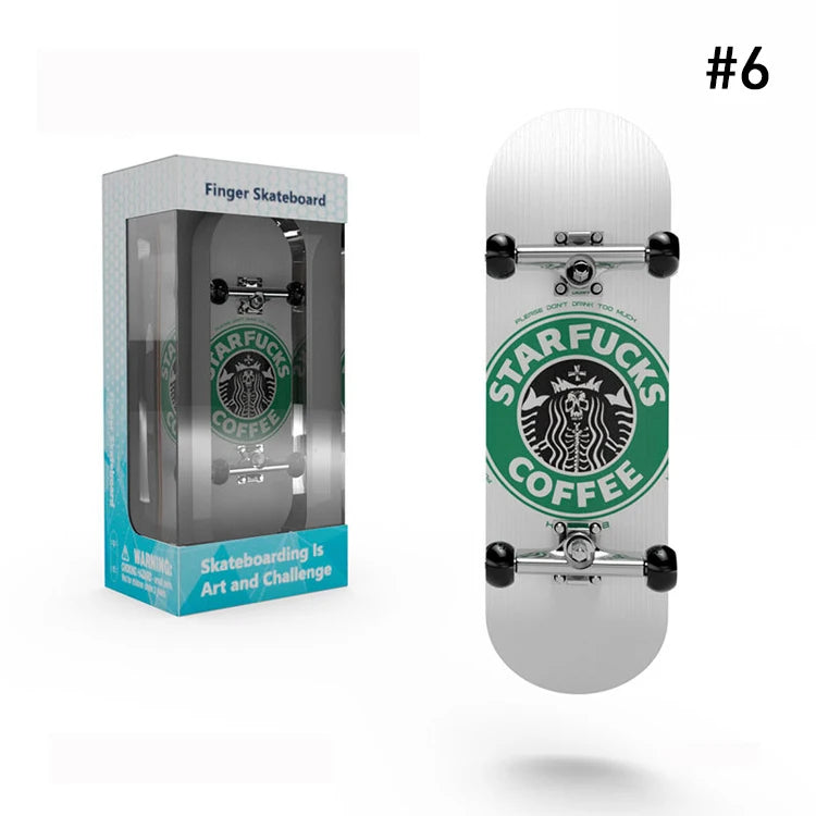 Wooden Professional Finger Skateboards DIY Toys Skate Park Tech Parts Deck Stunt Metal Bracket Bearing Wheel Tabletop Toys Gifts