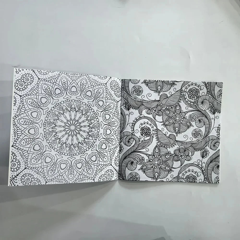 1PCS 24 Pages Mandalas Flower Coloring Book For Children Adult Graffiti Drawing