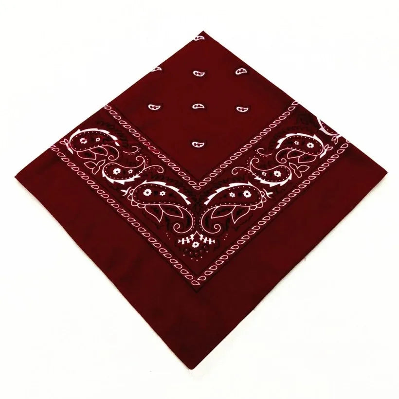 Fashion Hip Hop  Bandana Square Scarf Cowboy Cashew Black Red Paisley Headband Print For Women/Men/Boys/Girls