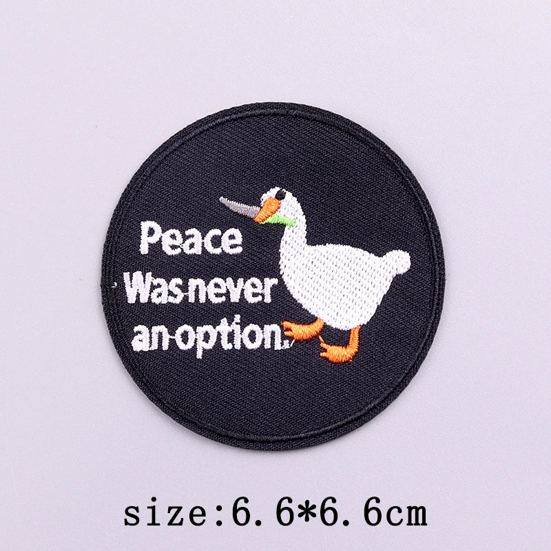 Little Yellow Duck Embroidery Patches For Clothing Hip Hop Animal Patch Iron On Patches On Clothes Fusible Patch Stickers Badges