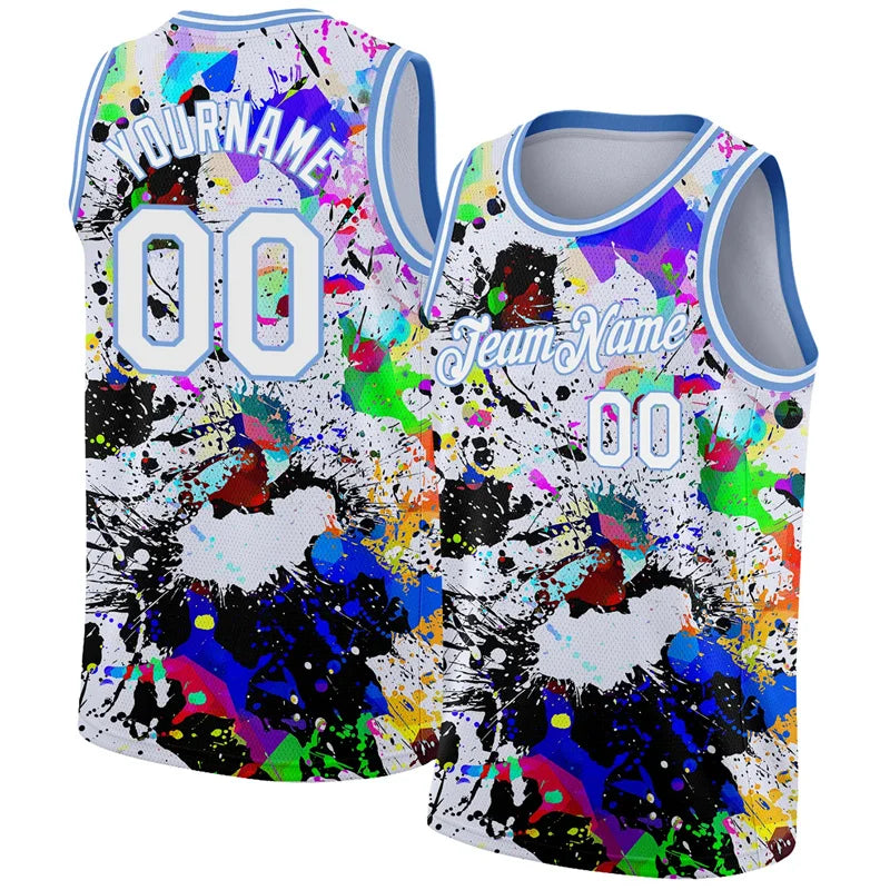 Street Art Neon Graffiti Custom Basketball Vest For Men Hip Hop Streetwear DIY Personality Name Summer Gym Sports Fashion Tank