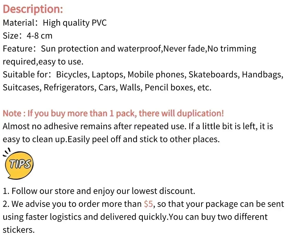 50/100pcs Funny Meme Graffiti Stickers Vinyl Waterproof for Laptop Phone Case Notebook Water Bottle Toy DIY Decor Sticker Toys