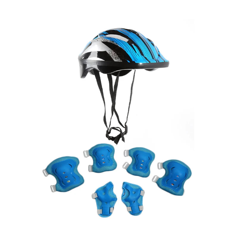 7Pcs/Set Kids Knee Pads and Elbow Pads Guards Protective Gear Set Safety Gear for Roller Skates Cycling Bike Skateboard Sports