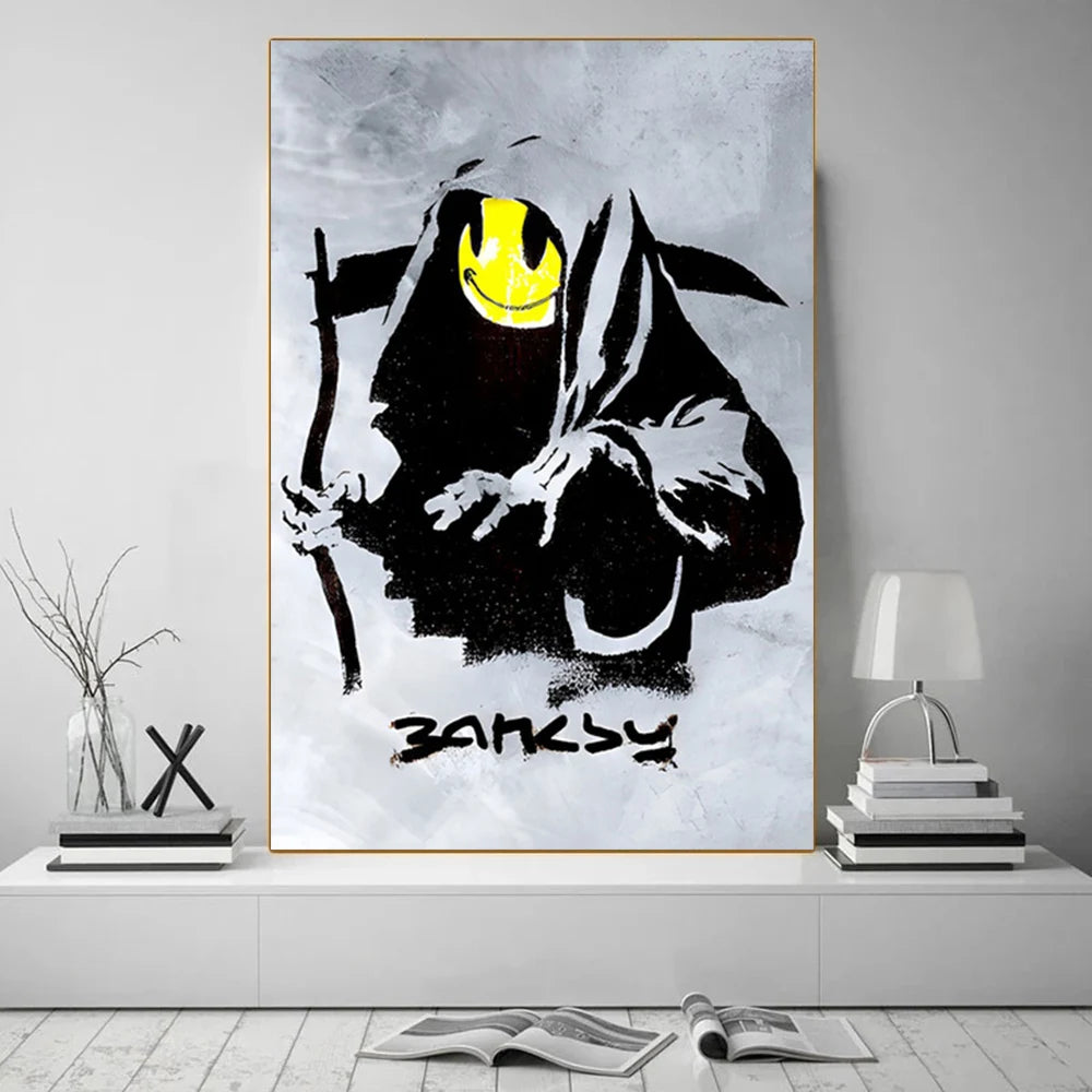 Street Graffiti Abstract Art Wall Posters Girl With Balloon Modern Home Room Decor Canvas Painting Mural Pictures Prints Artwork