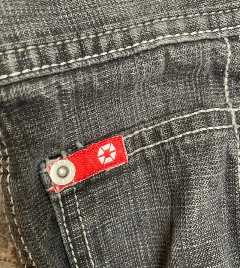 Gothic Fashion New Black Solid Color Washed Old Casual Jeans Men Y2K Streetwear Vintage Popular High Waist Baggy Wide-leg Pants