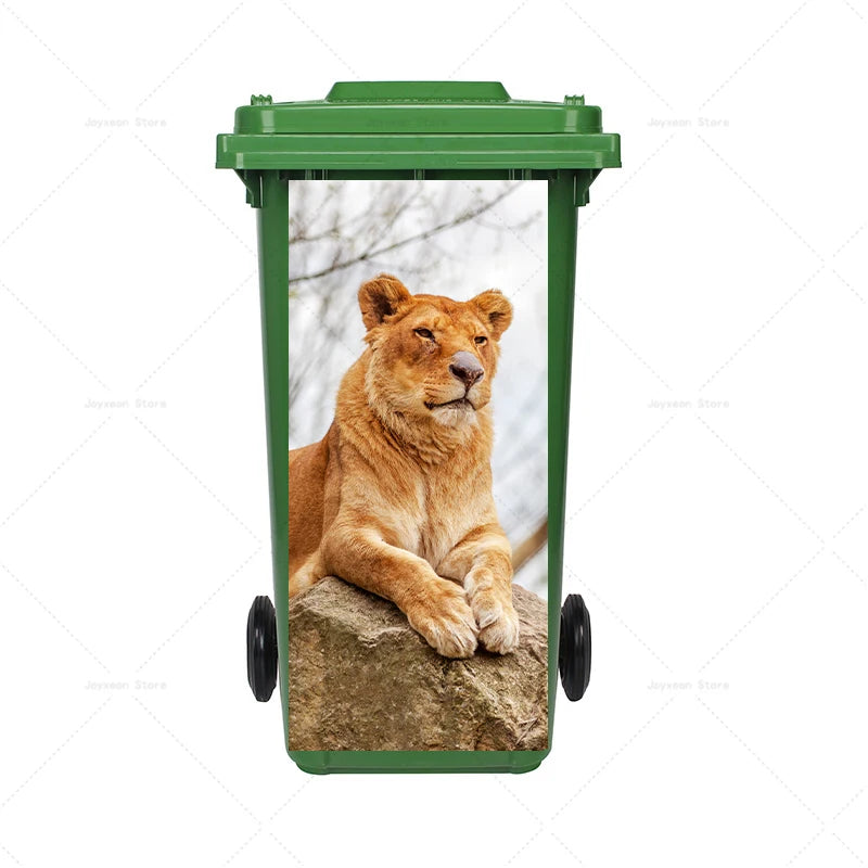 Art Graffiti Trash Can Sticker Kitchen Trash Can Waterproof Decoration Sticker Design Wallpaper Poster Cabinet Closet Stickers