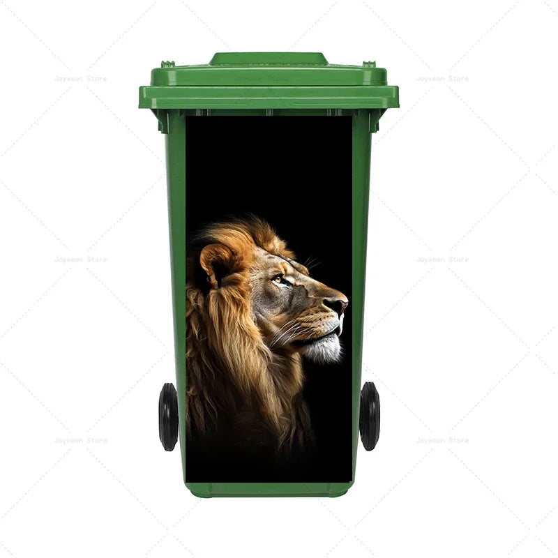 Art Graffiti Trash Can Sticker Kitchen Trash Can Waterproof Decoration Sticker Design Wallpaper Poster Cabinet Closet Stickers