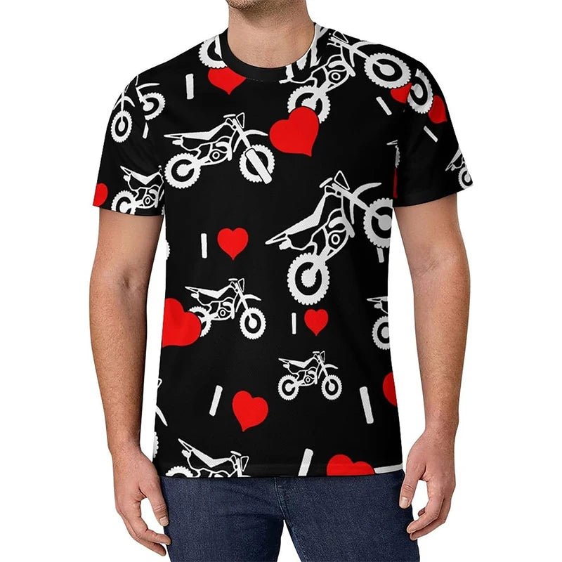 Hip Hop Graffiti Street Men's T Shirt 3D Print Cool Graphic Crew Neck Short Sleeve T Shirts Personality Fashion Cool Tee Top