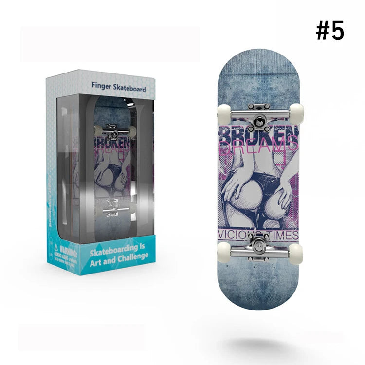 Wooden Professional Finger Skateboards DIY Toys Skate Park Tech Parts Deck Stunt Metal Bracket Bearing Wheel Tabletop Toys Gifts