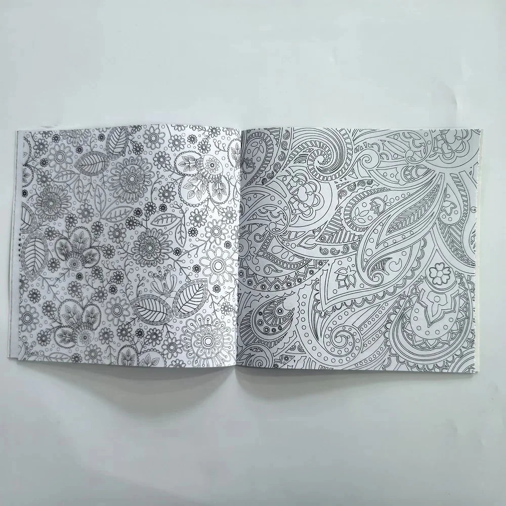 1PCS 24 Pages Mandalas Flower Coloring Book For Children Adult Graffiti Drawing