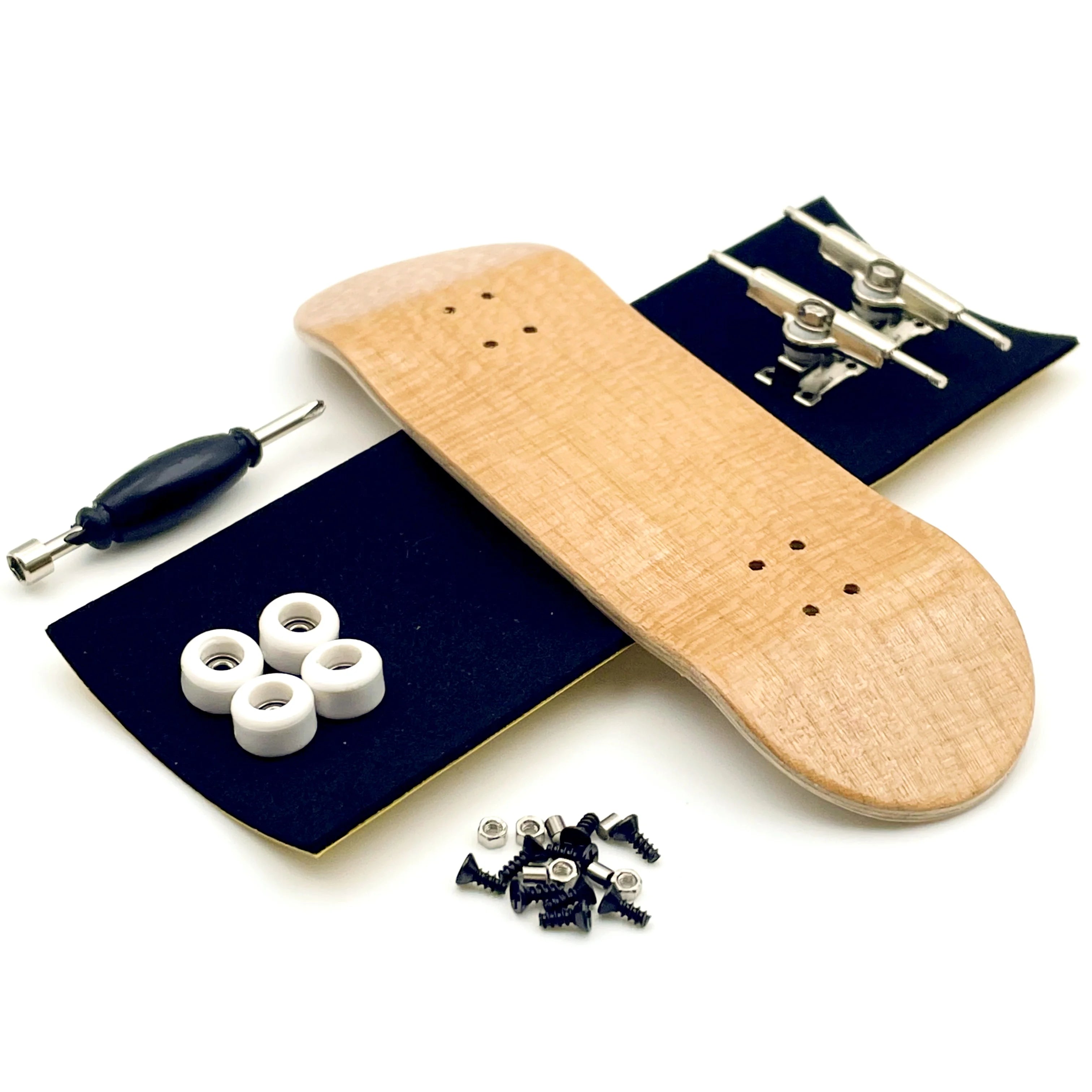32mm Fingerboard Set with Maple Wooden Deck Metal Trucks Bearing Wheels