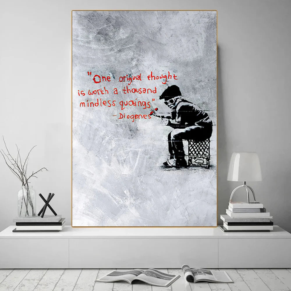 Street Graffiti Abstract Art Wall Posters Girl With Balloon Modern Home Room Decor Canvas Painting Mural Pictures Prints Artwork