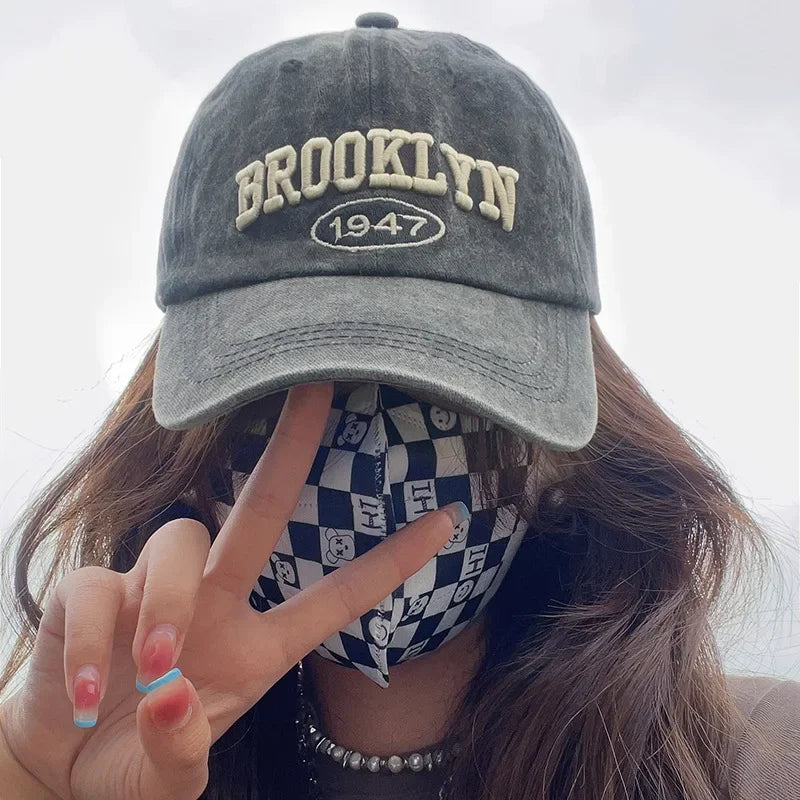 Brooklyn Alphabet Baseball Cap Men Women's Cowboy Baseball Cap Summer Cotton Hat Snapback Hip-Hop Hat Casual Gorra Hombre Visor