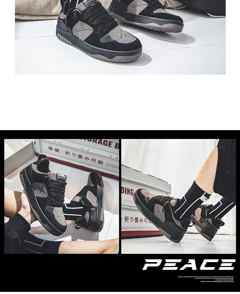 Fashion Green Men's Casual Sneakers Street Youth Sport Skateboard Shoes Men Designer Skateboarding Men Sneaker zapatillas hombre