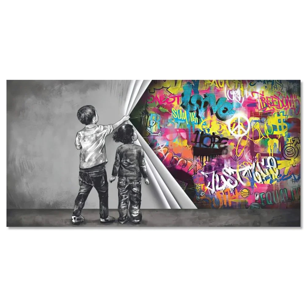 Street Graffiti Abstract Wall Art Poster Trendy High End Mural Modern Home Decor Painting Canvas Prints Living Room Decoration