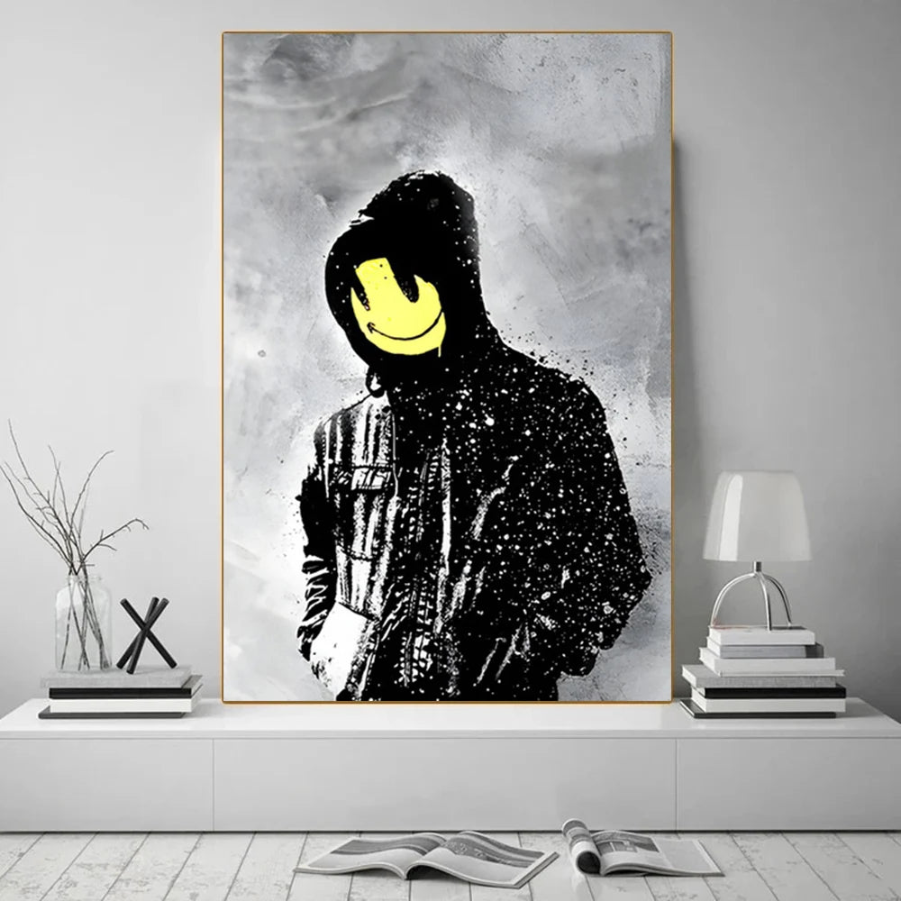 Street Graffiti Abstract Art Wall Posters Girl With Balloon Modern Home Room Decor Canvas Painting Mural Pictures Prints Artwork