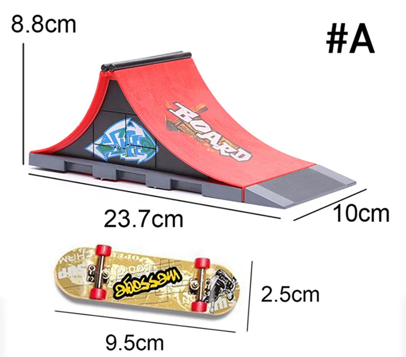 Professional Finger Skateboard DIY Skate Park Ramp Parts Tech Deck Scene Venue Combination Sets Novelty Toys Gift For Kids Child