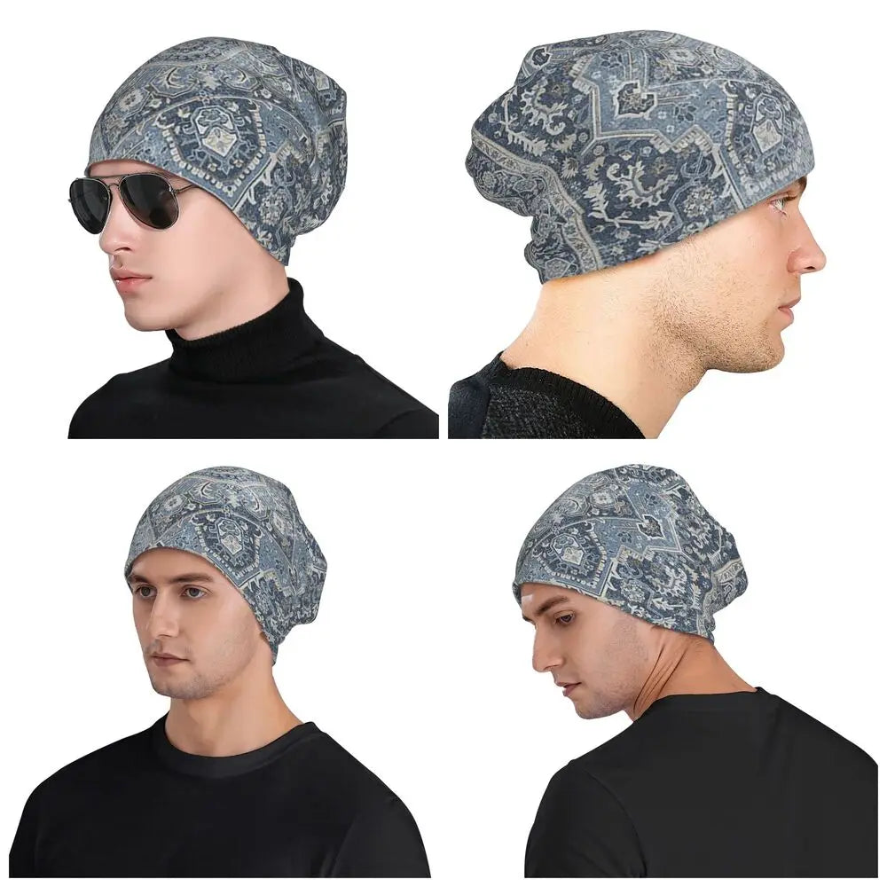 Oriental Rug Art Culture Men Women Adult Beanies Caps Knitting Bonnet Hat Warm Hip Hop Autumn Winter Outdoor Skullies Hats