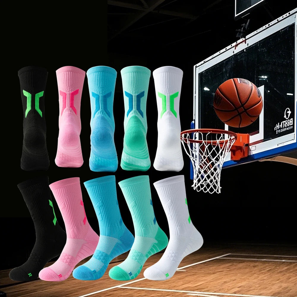 1/3pair professional basketball socks Men marathon compression running sport socks thick towel socks skateboarding socks for man