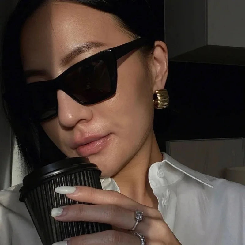 Hip-hop Cat Eye Sunglasses Aesthetic Shades Summer Retro Sunglasses for Women