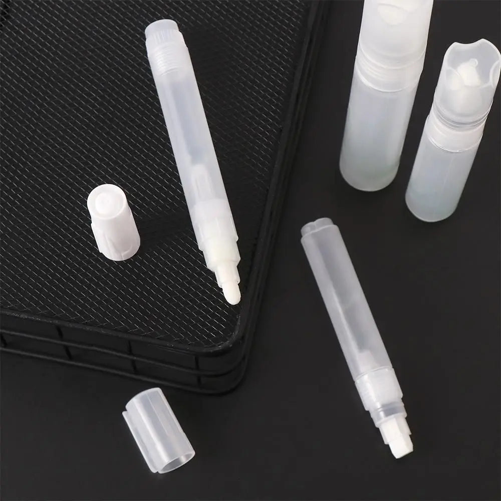 Refillable ink Plastic Repeatable Use Transparent Paint Pen Accessories Empty Rod Graffiti Pens Liquid Chalk Marker