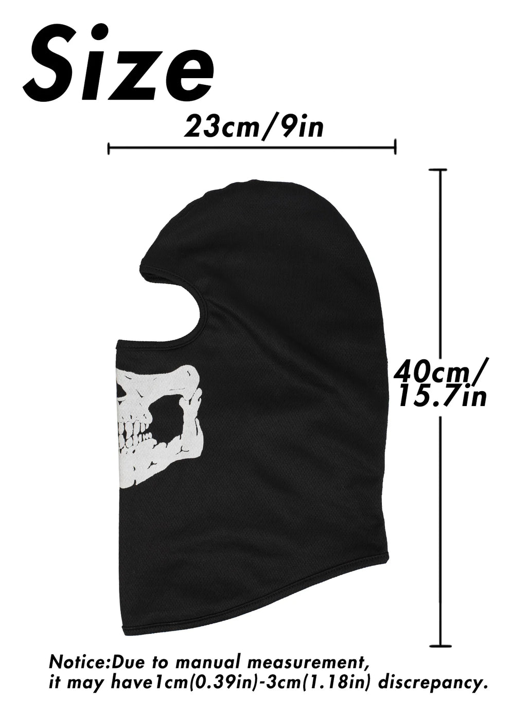 Musion Black Ghosts Balaclava Full Face Mask for Cosplay Motorcycle Cycling Outdoor Skateboard Hiking Skiing