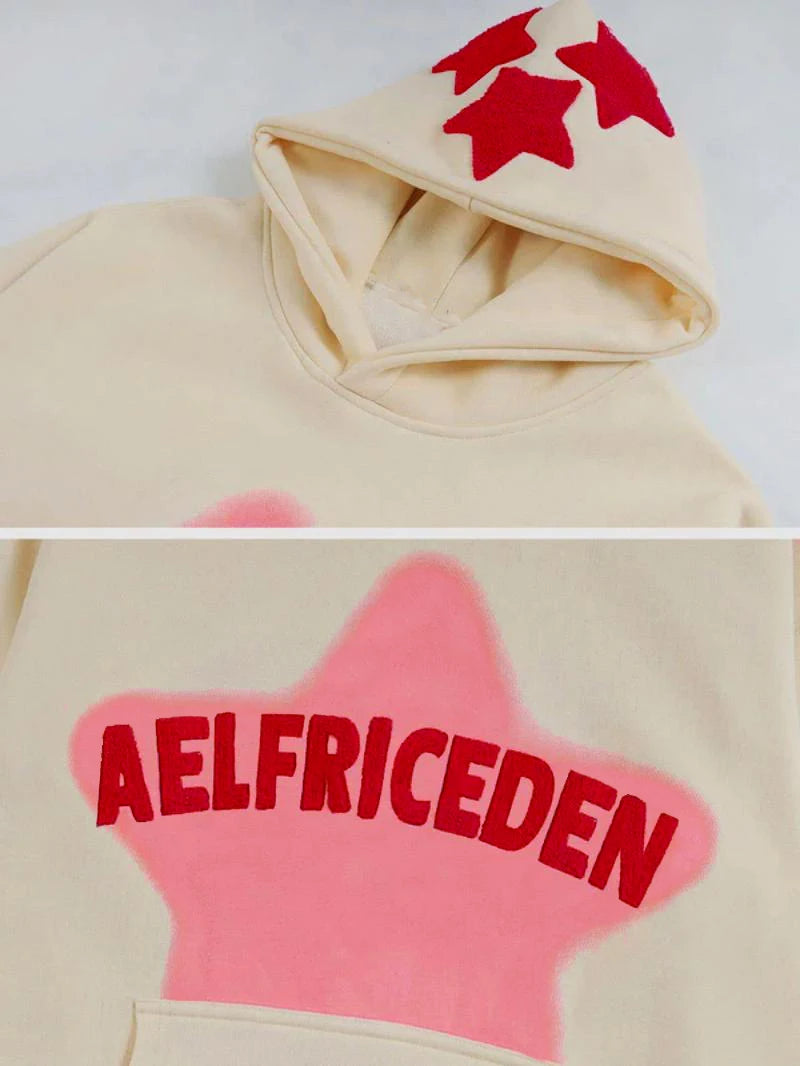 2024 Fall hip hop street graffiti hoodie women's retro casual sports baggy hoodie