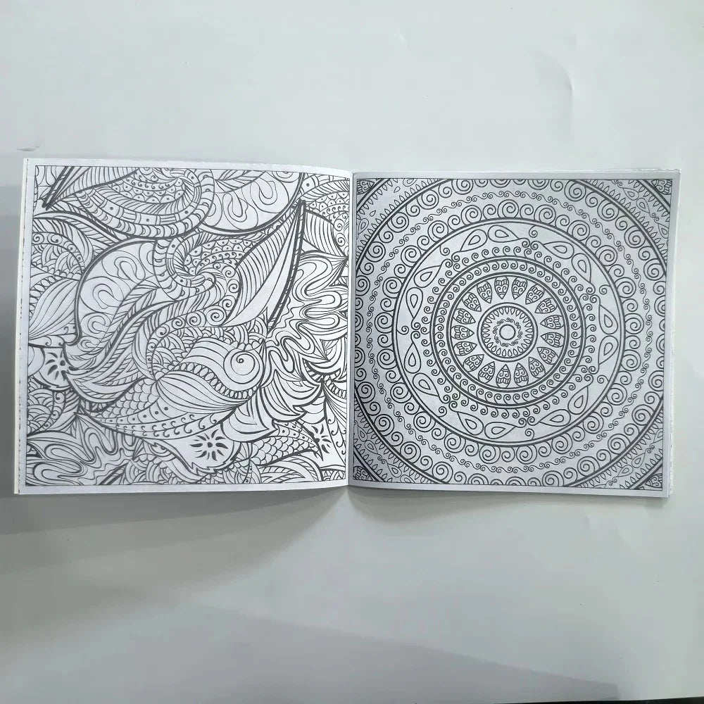 1PCS 24 Pages Mandalas Flower Coloring Book For Children Adult Graffiti Drawing