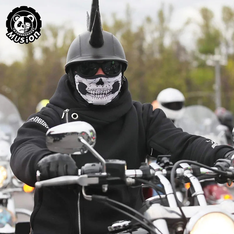 Musion Black Ghosts Balaclava Full Face Mask for Cosplay Motorcycle Cycling Outdoor Skateboard Hiking Skiing