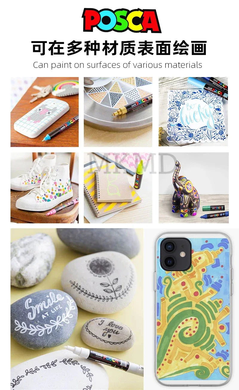 1pcs Japan UNI POSCA Marker PC-17K Graffiti Painting POP Poster Advertising Pen 15mm Water Based Big Head Pen Art Supplies